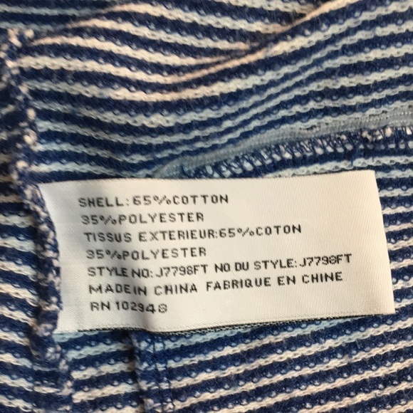 Tulle short waisted jacket size S blue and white stripe - Picture 5 of 10